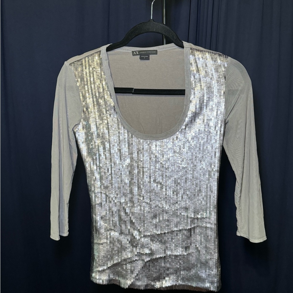 Armani Exchange Sequin Top - image 1